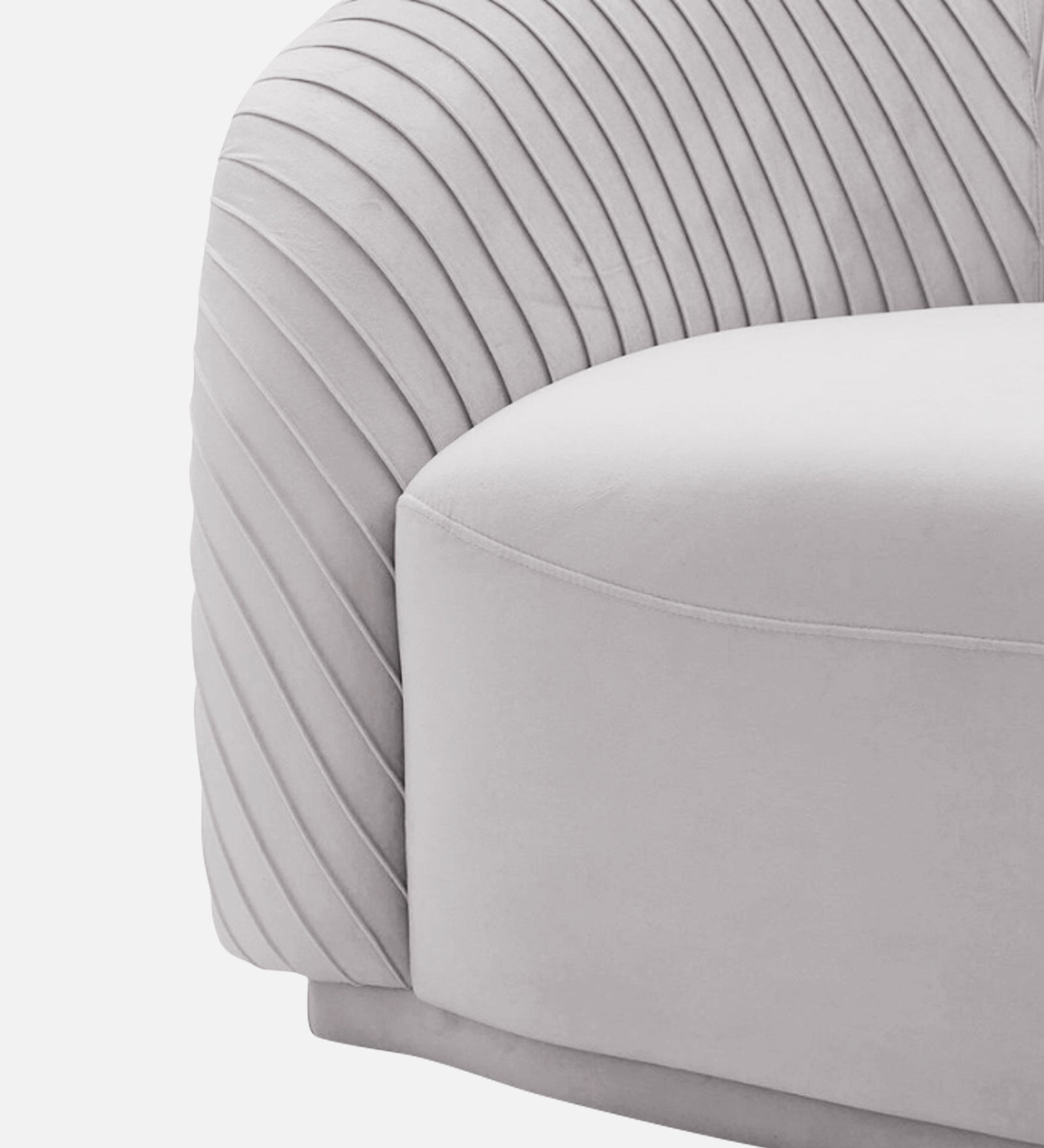 Yara Velvet Fabric 1 Seater Sofa In Concrete Grey Colour - Febonic Living