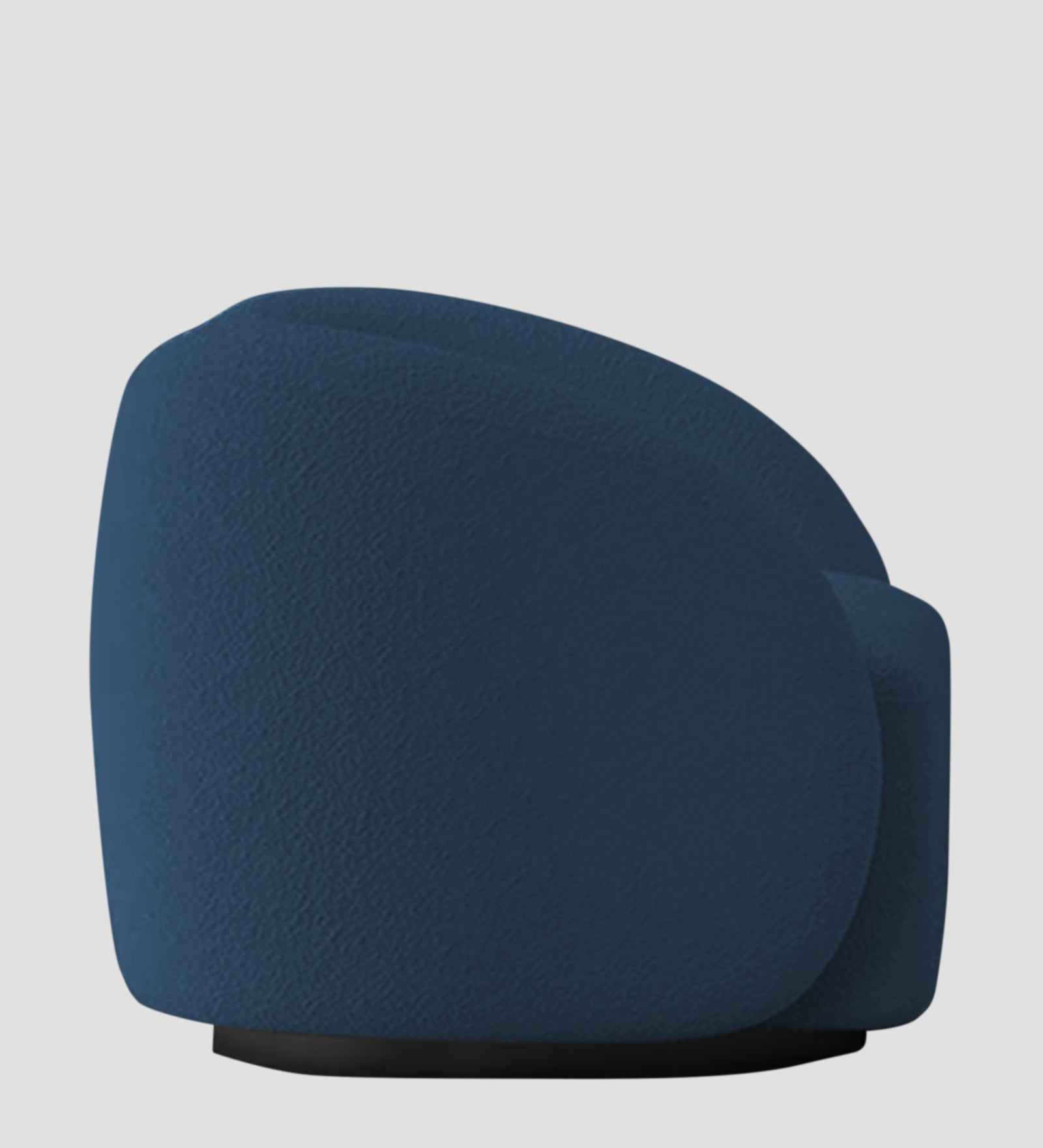 Miles Boucle Fabric Swivel Chair in Classic Blue Colour