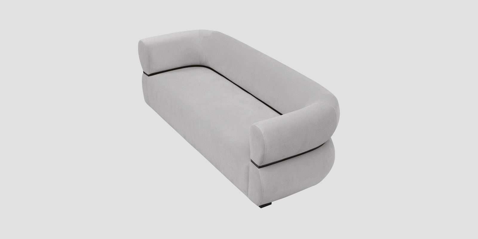 Kula Velvet 3 Seater Sofa In Concrete Grey Colour - Febonic Living
