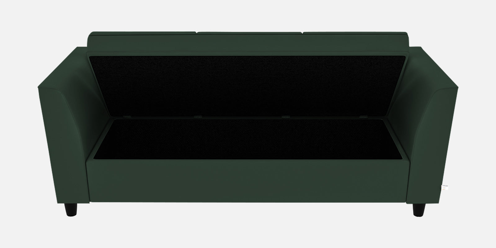 Bristo Velvet 3 Seater Sofa In Amazon Green Colour With Storage - Febonic Living