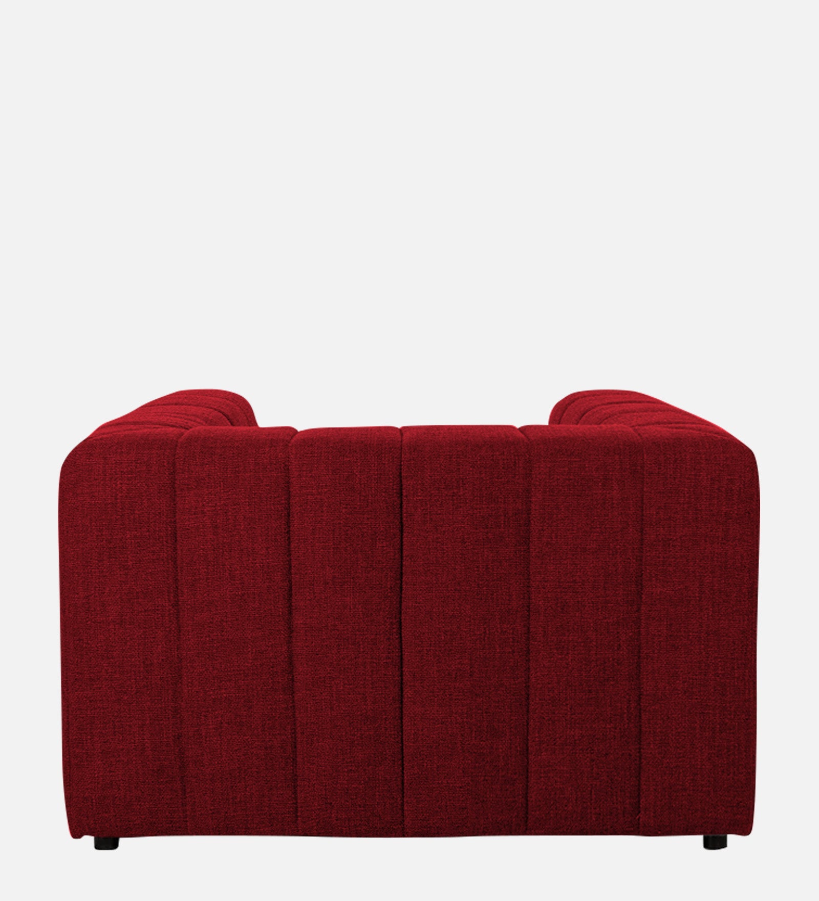 Lara Fabric 1 Seater Sofa In Blood Maroon Colour