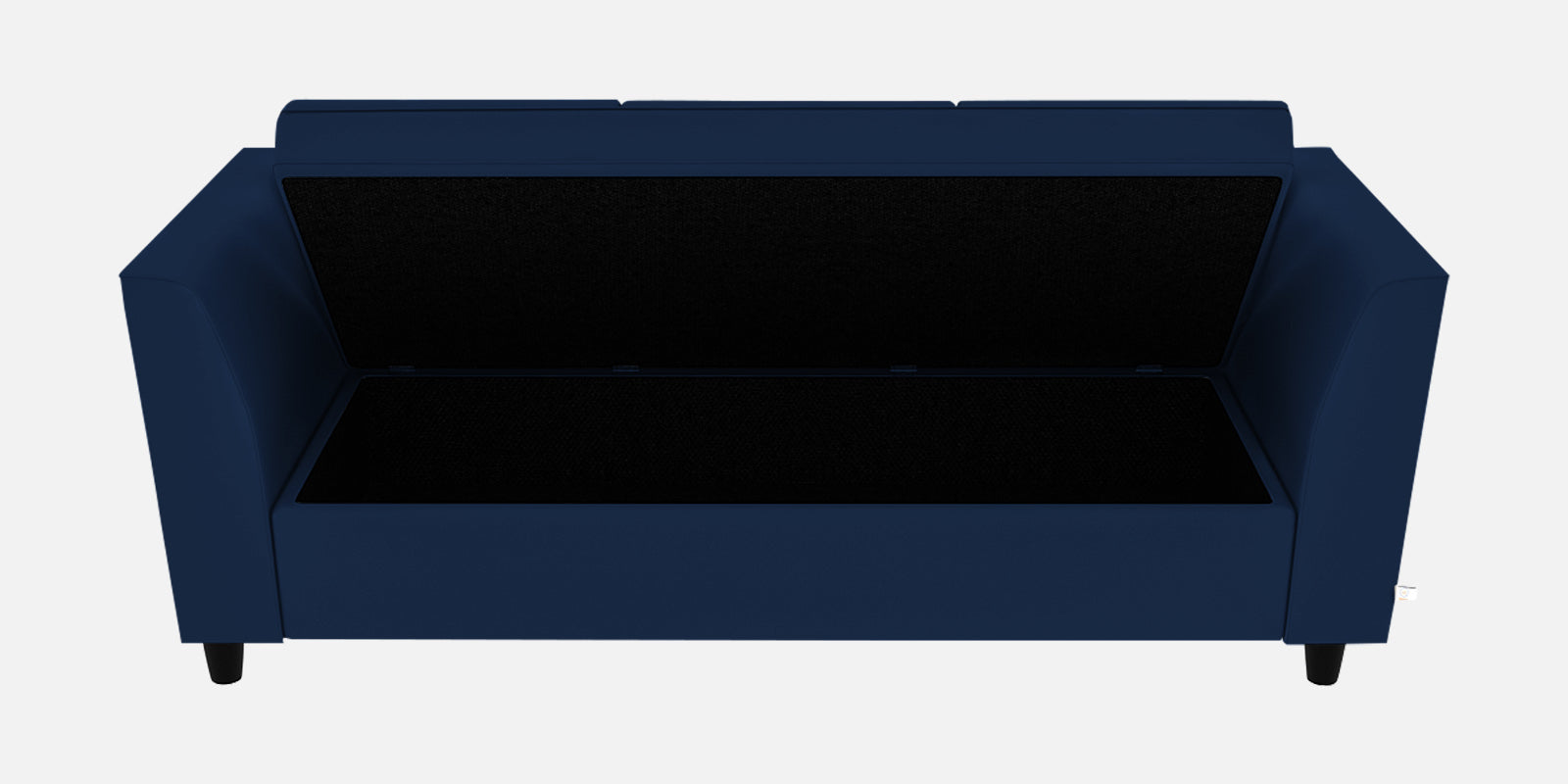 Bristo Velvet 3 Seater Sofa in imperial blue Colour With Storage