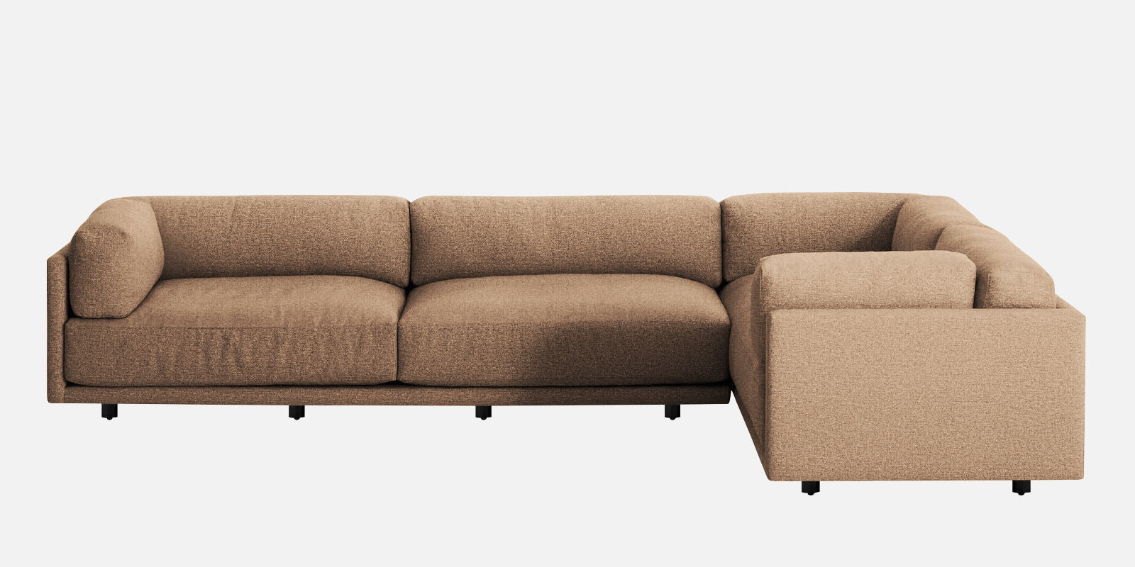 Nixon Fabric 6 Seater RHS Corner Sofa In Cookie Beige Colour - Febonic Living