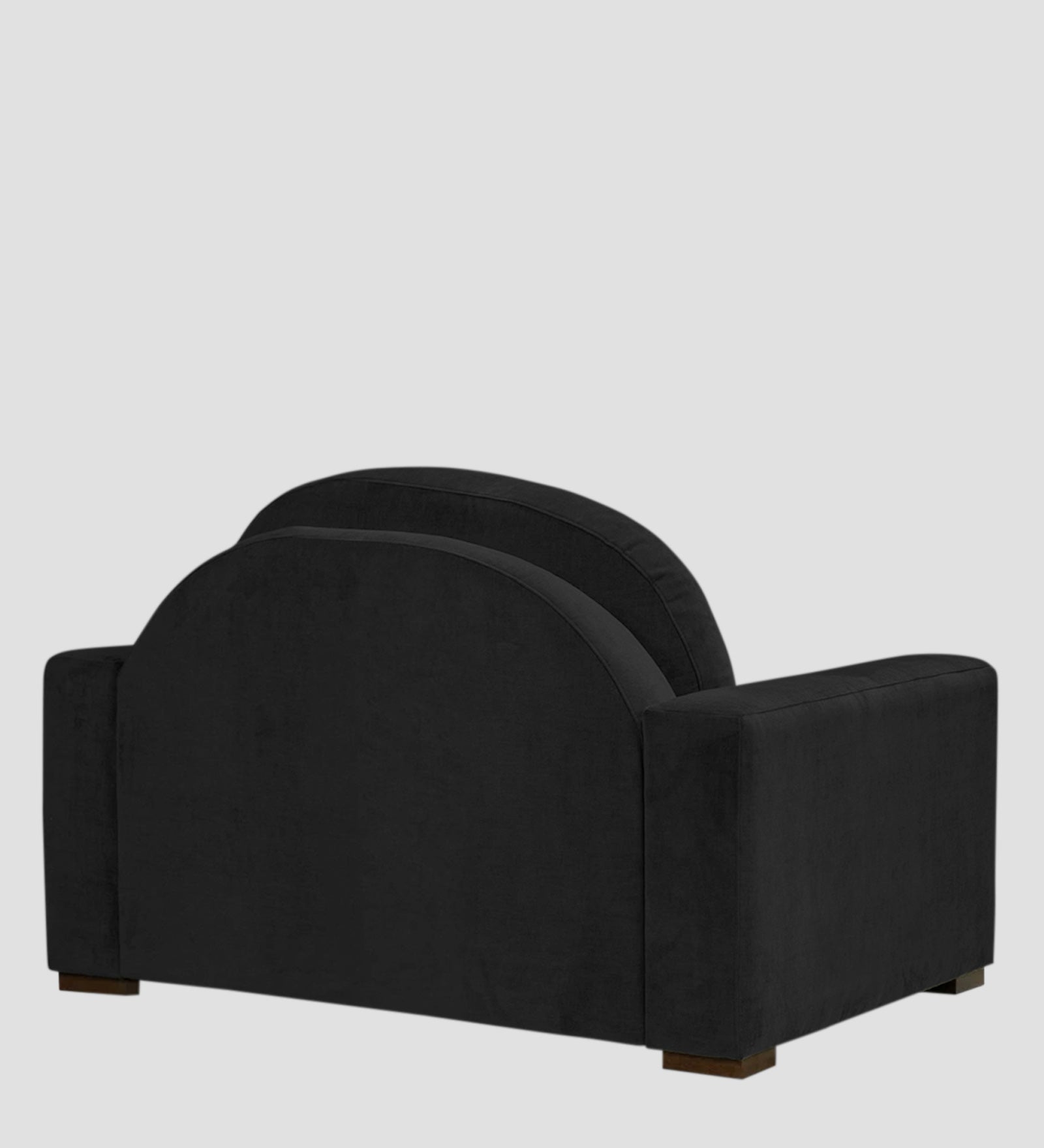 Dara Fabric 1 Seater Sofa In Zed Black Colour - Febonic Living