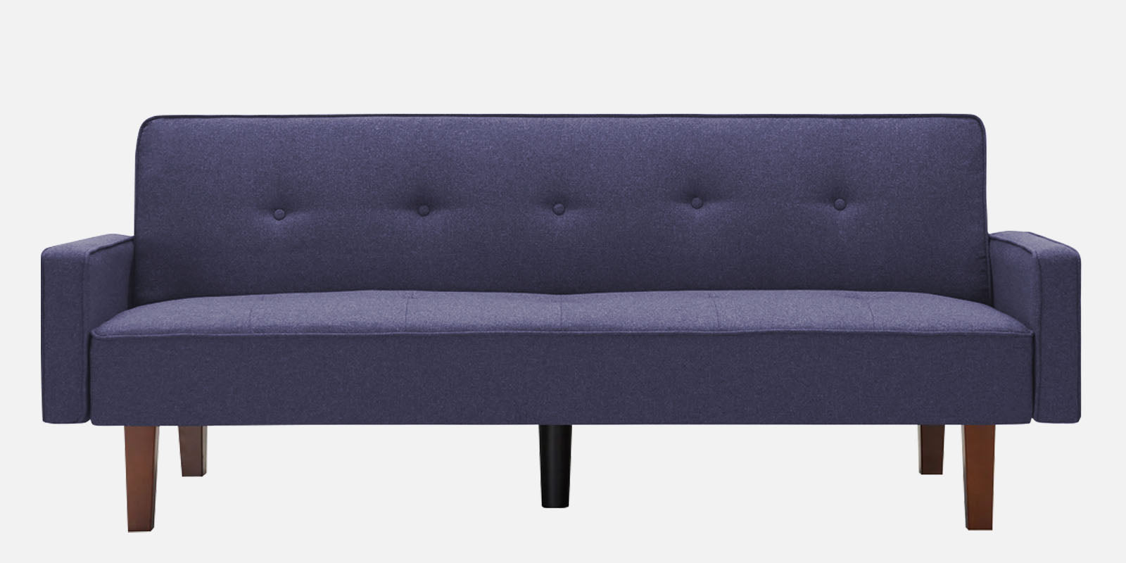 Nebia Fabric 3 Seater Convertible Sofa Cum Bed In Slate Blue Colour - Febonic Living