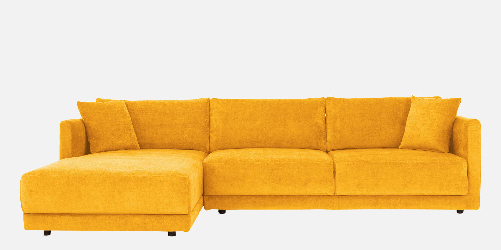 Northern Fabric RHS Sectional Sofa (3+Lounger) In Bold Yellow Colour - Febonic Living
