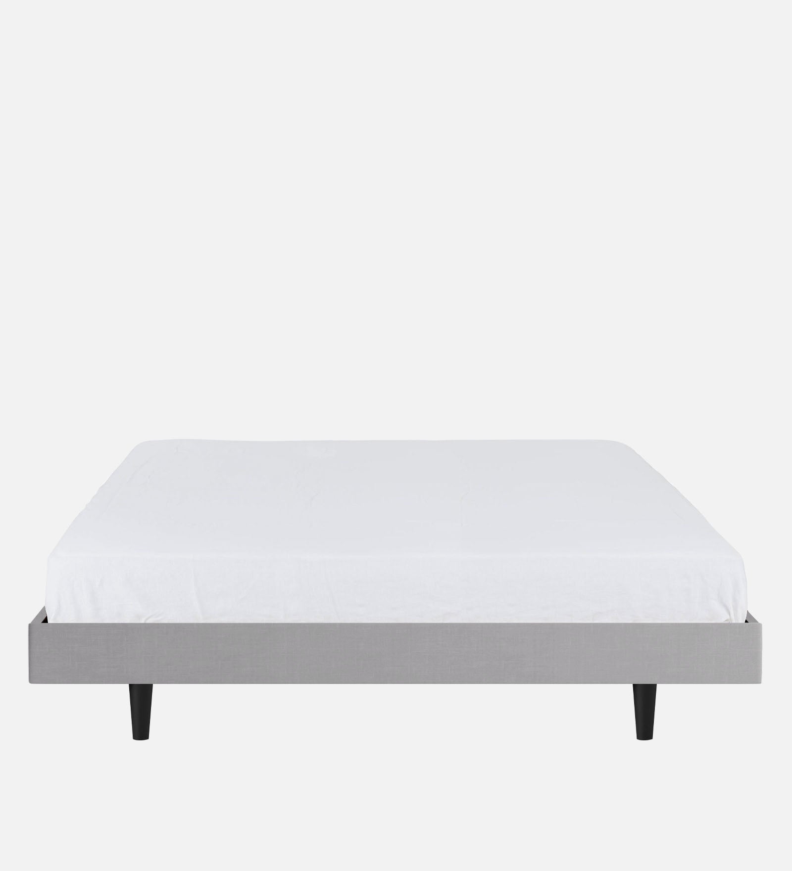Basi Fabric King Size Bed In Lit Grey Colour - Febonic Living