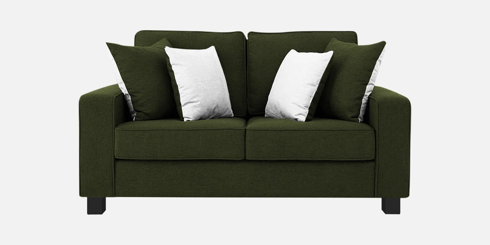 Ladybug Fabric 2 Seater Sofa In Olive Green Colour - Febonic Living