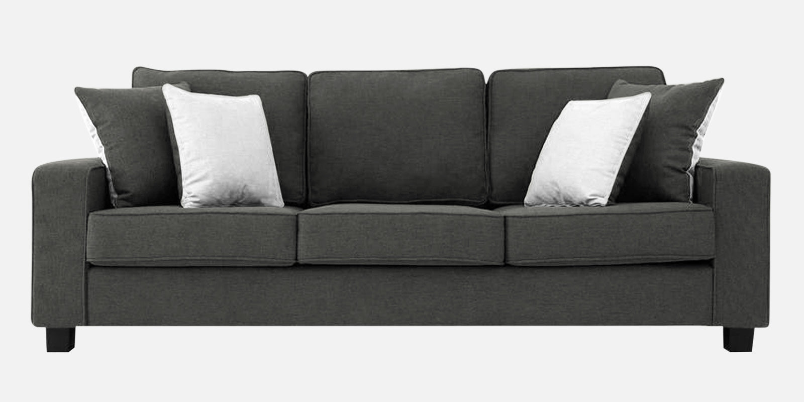 Ladybug Fabric 3 Seater Sofa In Charcoal Grey Colour - Febonic Living
