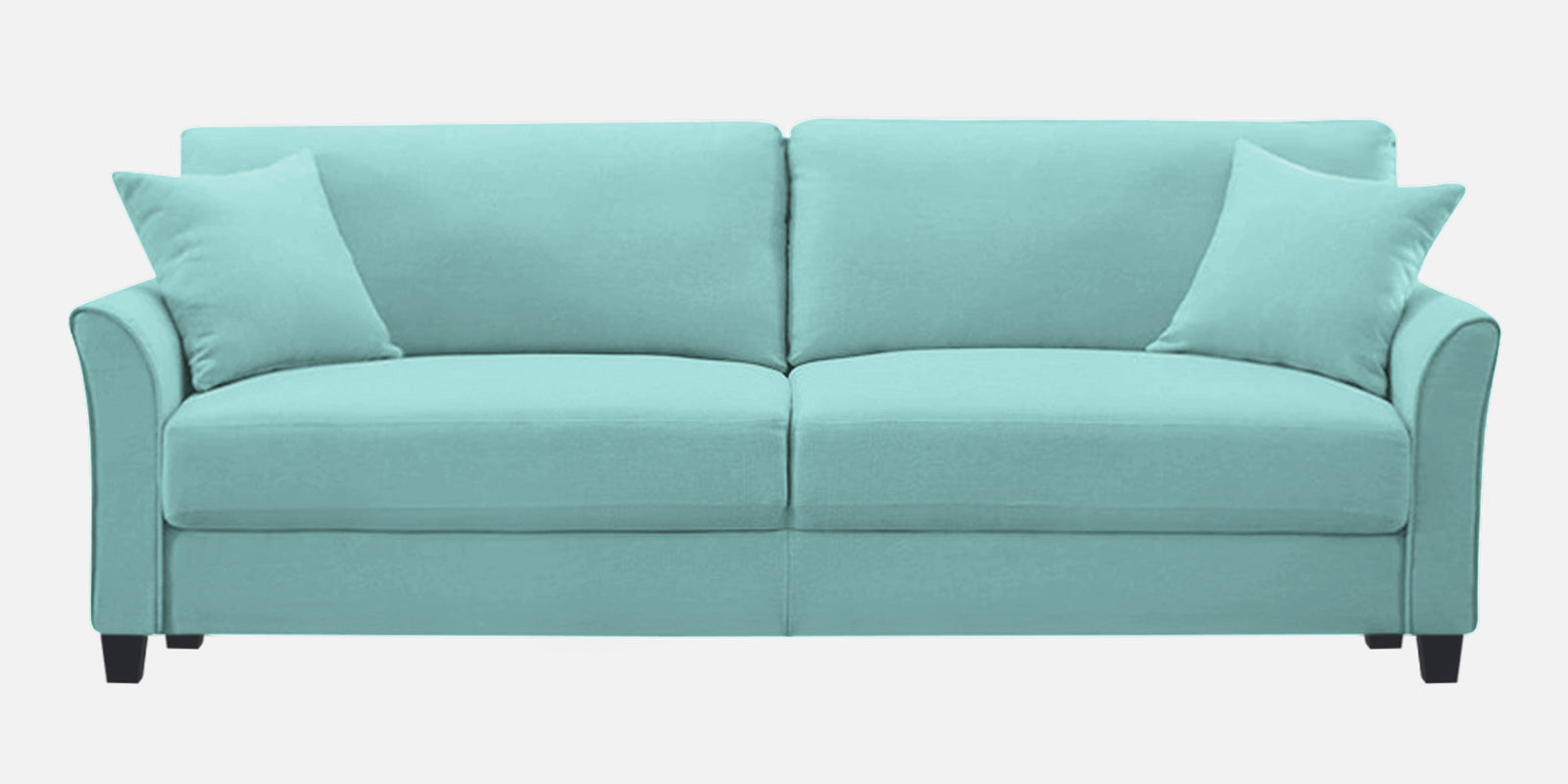 Daroo Velvet 3 Seater Sofa In Barmunda Aqua Colour - Febonic Living