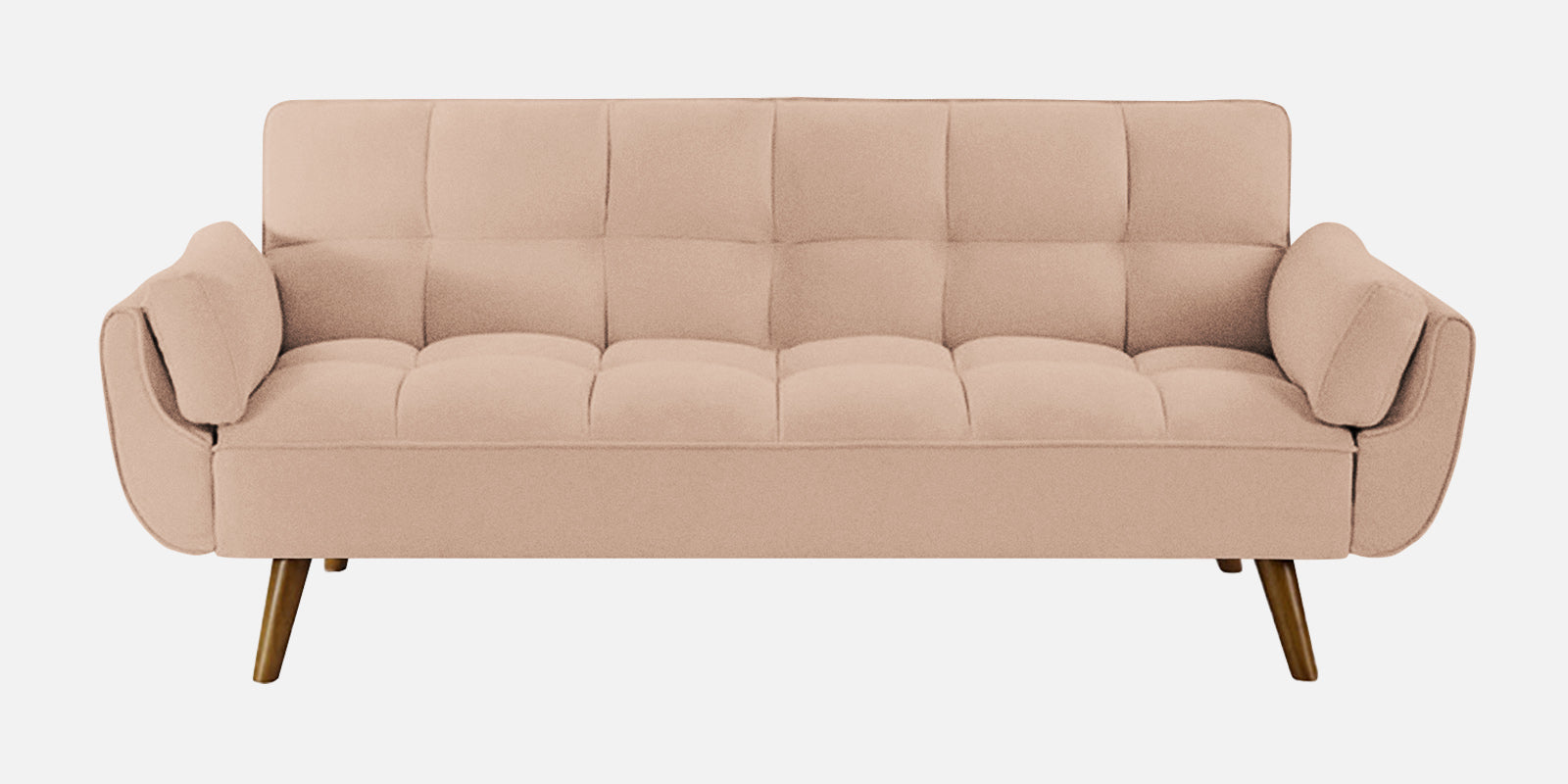 Melano Fabric 3 Seater Convertible Sofa Cum Bed In Olive Beige Colour - Febonic Living