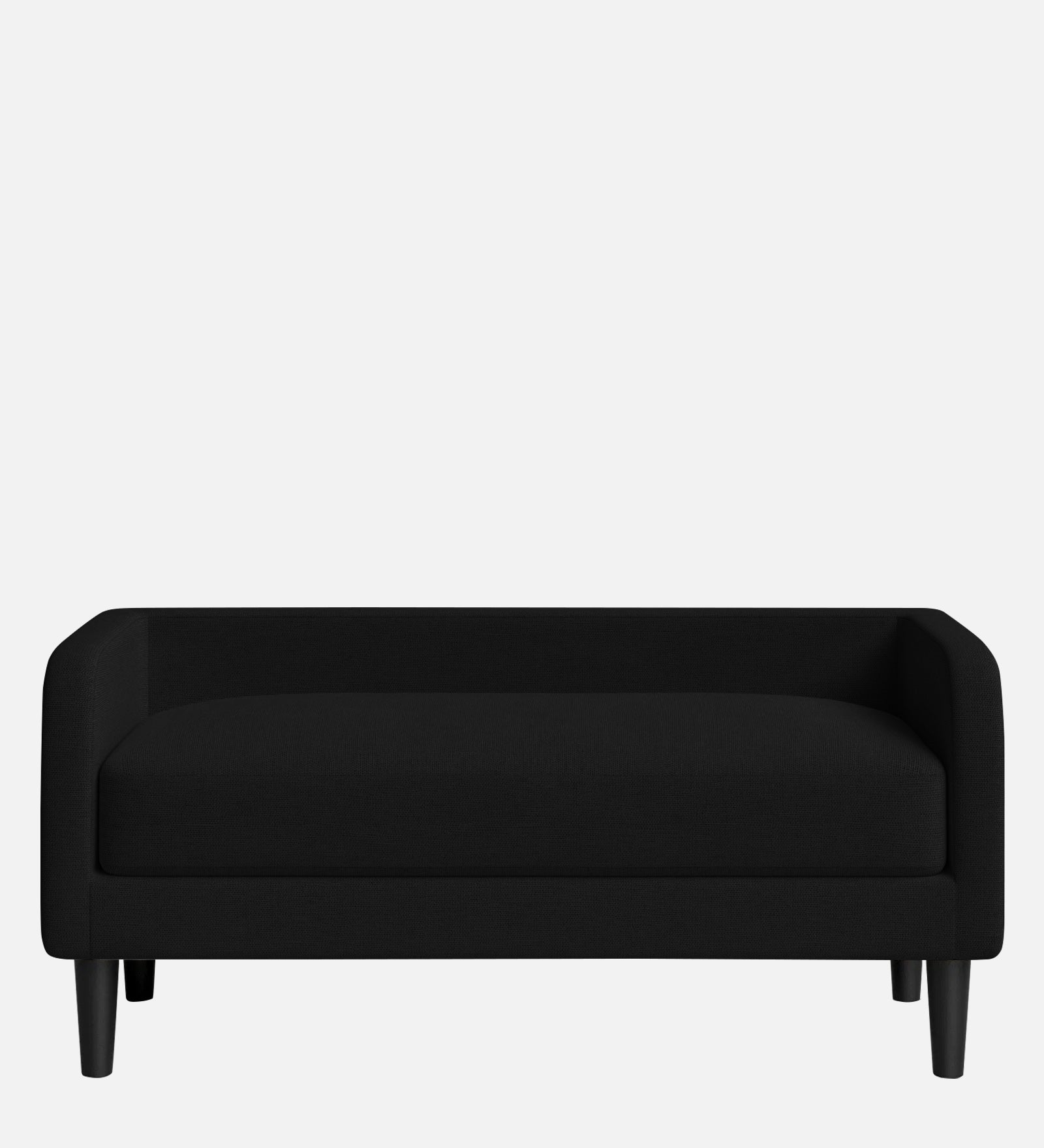 Maya Fabric Bench In Zed Black Colour - Febonic Living