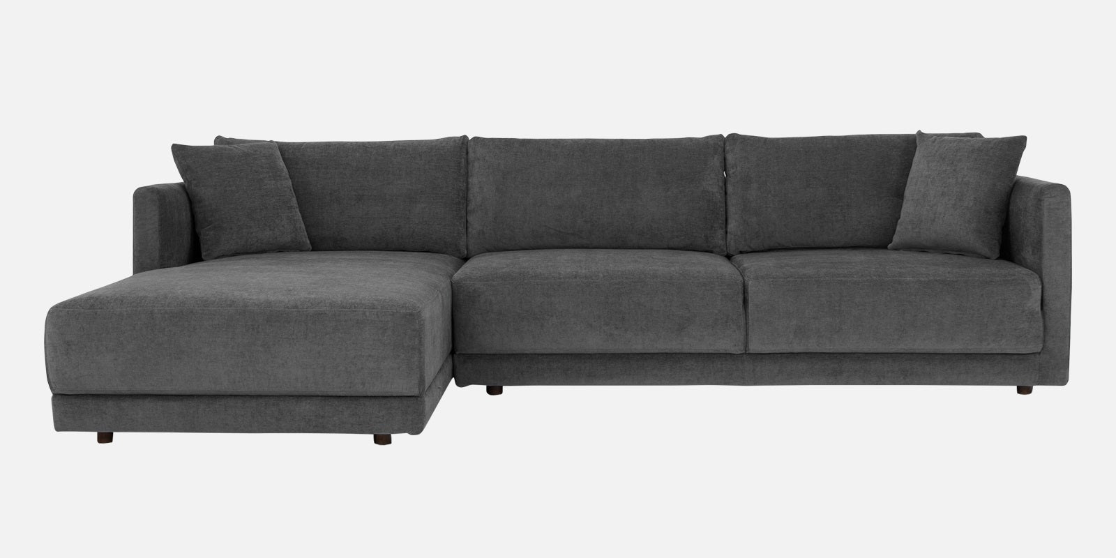 Northern Fabric RHS Sectional Sofa (3+Lounger) In Charcoal grey Colour - Febonic Living