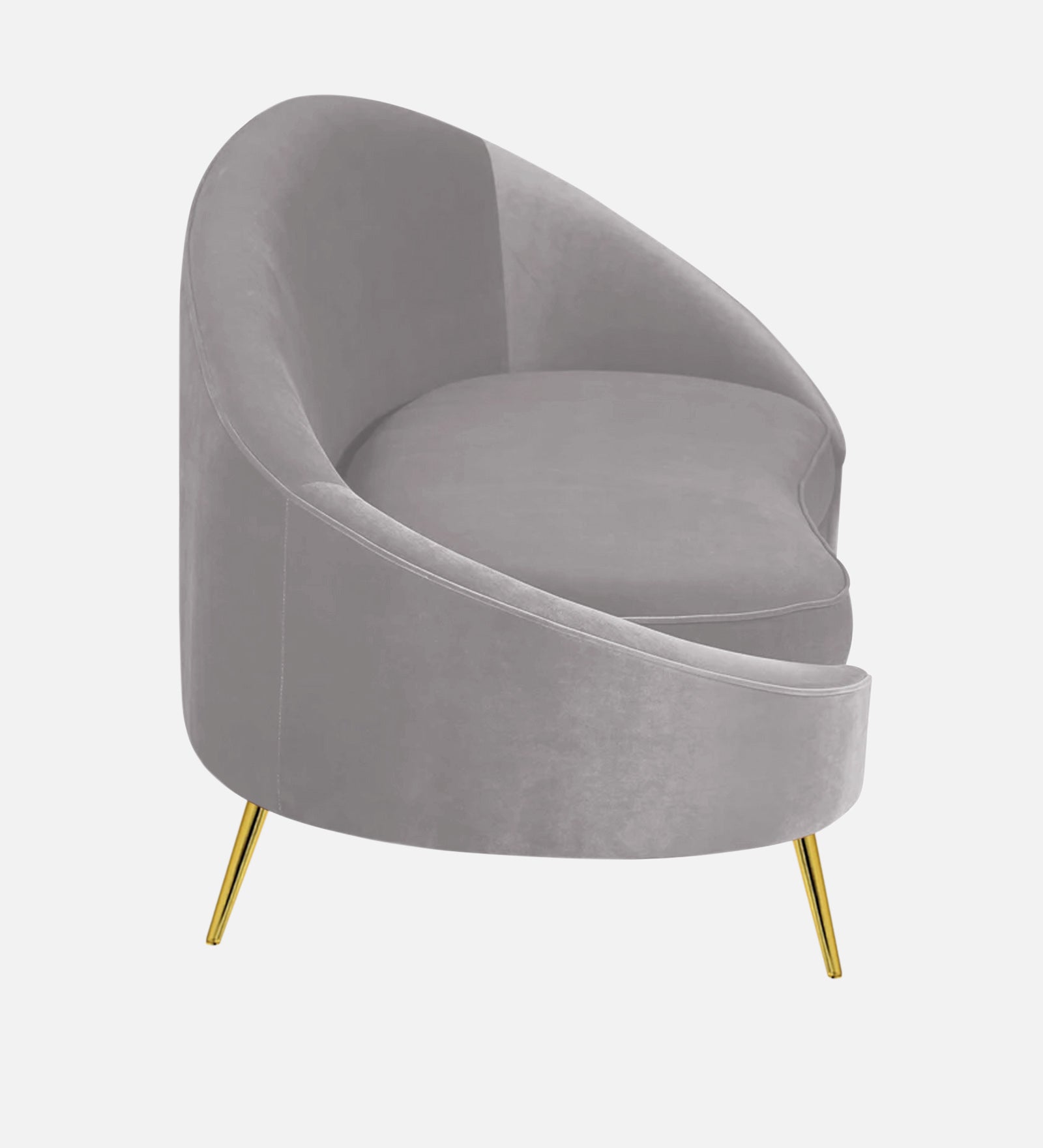 Cely Velvet LHS Chaise Lounger In Concrete Grey Colour - Febonic Living