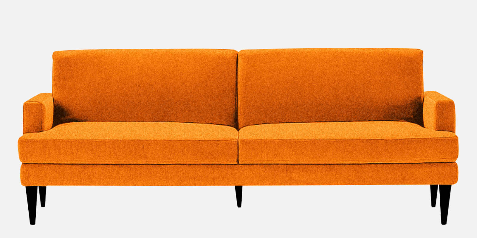 Zoya Fabric 3 Seater Convertible Sofa Cum Bed In Vivid Orange Colour - Febonic Living
