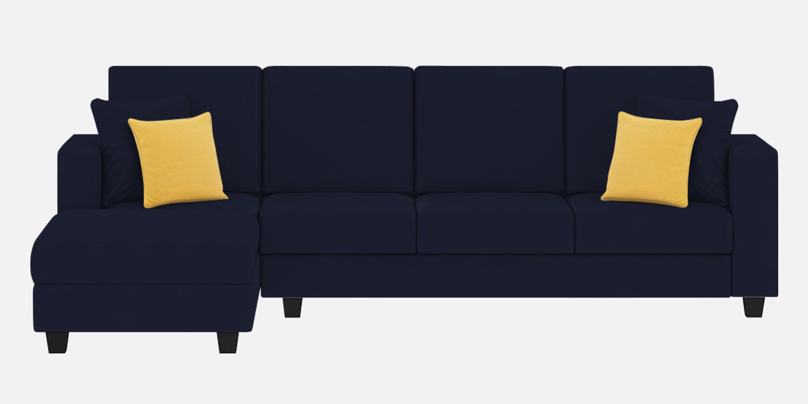 Nabi Fabric RHS Sectional Sofa (3+Lounger) In Royal Blue Colour - Febonic Living