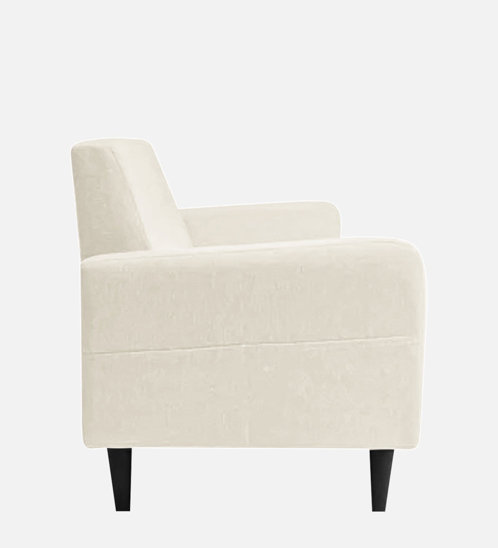 Marq Fabric 1 Seater Sofa In  Ivory Cream Colour - Febonic Living