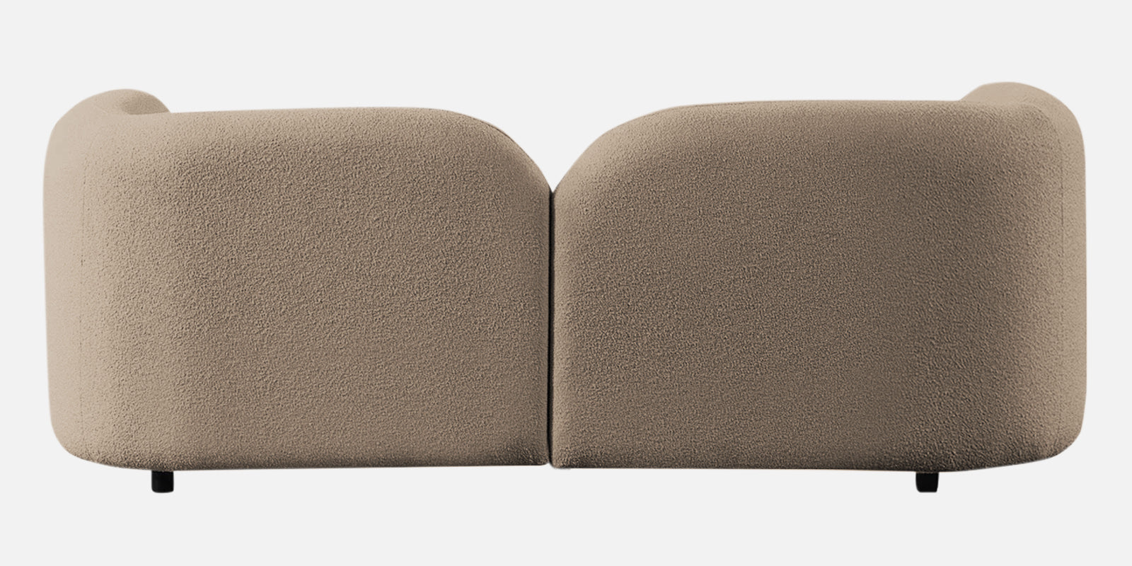 Corny Boucle Fabric 2 Seater Sofa In Mushroom Beige Colour - Febonic Living