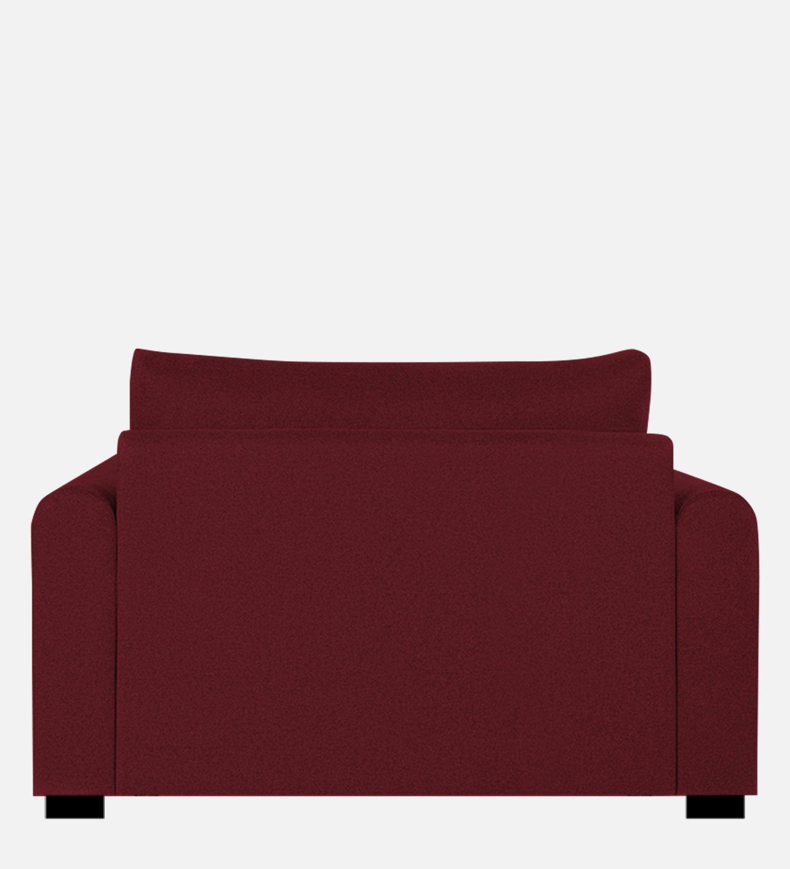 Sigma Fabric 1 Seater Sofa In Blood Maroon Colour - Febonic Living
