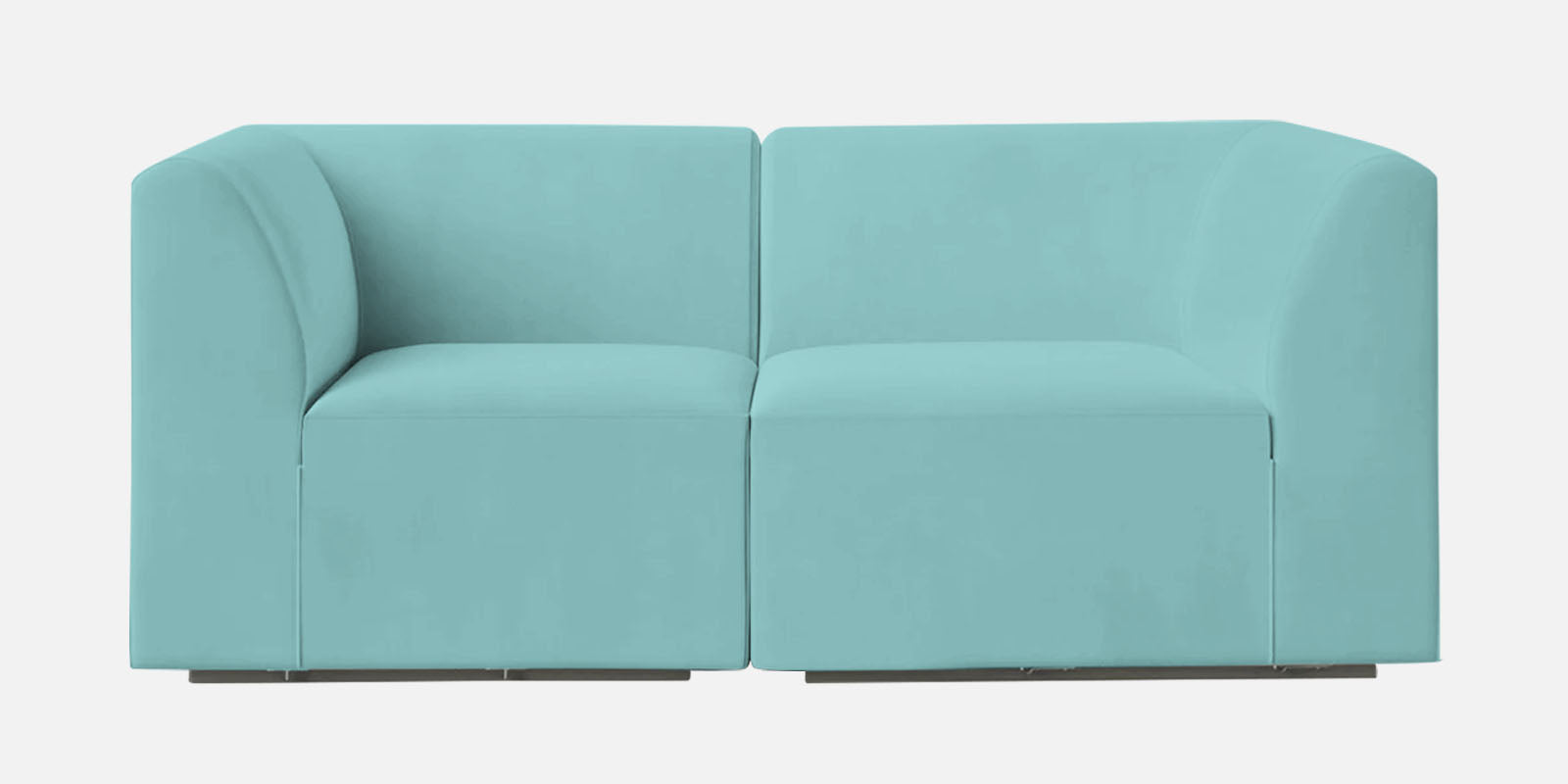 Bufa Velvet 2 Seater Sofa In Aqua Blue Colour - Febonic Living