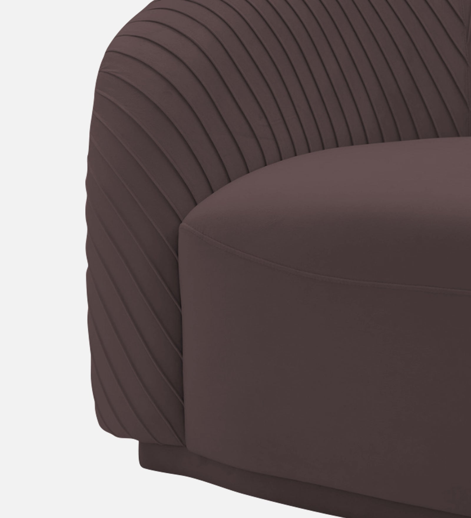 Yara Velvet Fabric 1 Seater Sofa In Mocha Brown Colour - Febonic Living