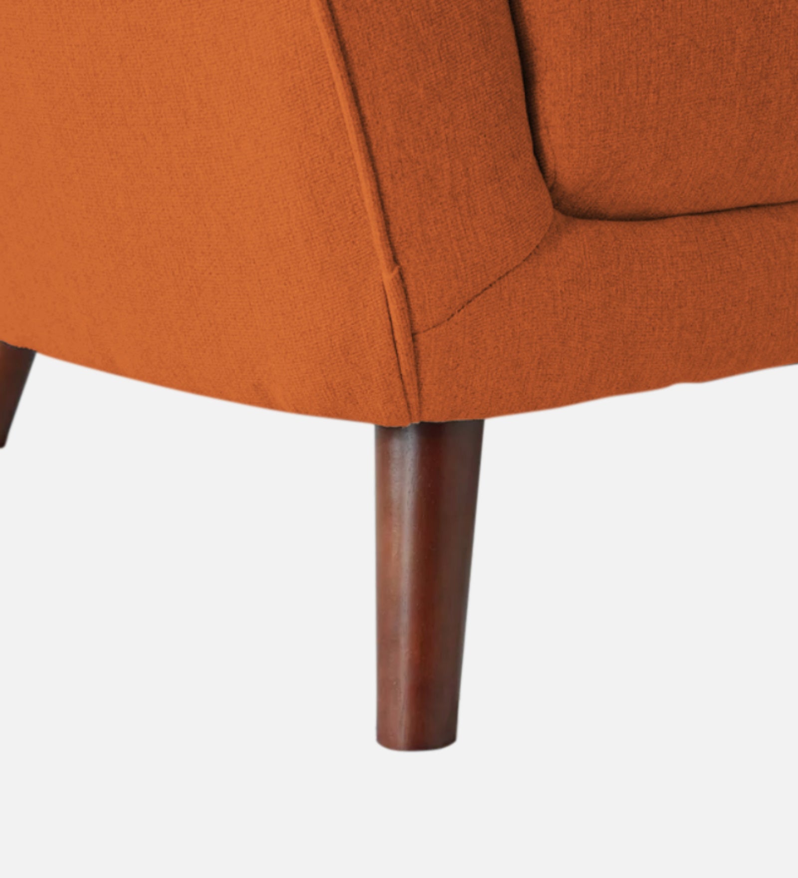 Benjamin Fabric 1 Seater Sofa In Vivid Orange Colour - Febonic Living