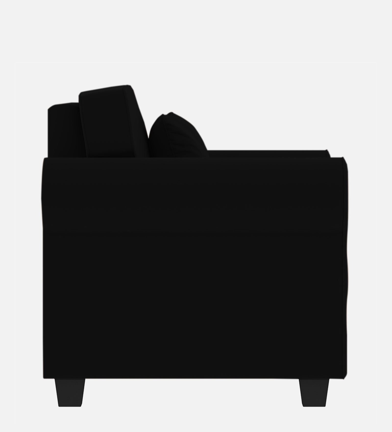 Numonk Velvet 1 Seater Sofa In Adam Black Colour - Febonic Living