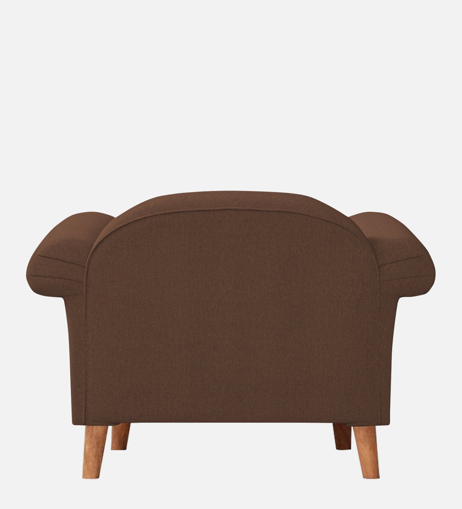 Barber Fabric 1 Seater Sofa In Ash Brown Colour - Febonic Living