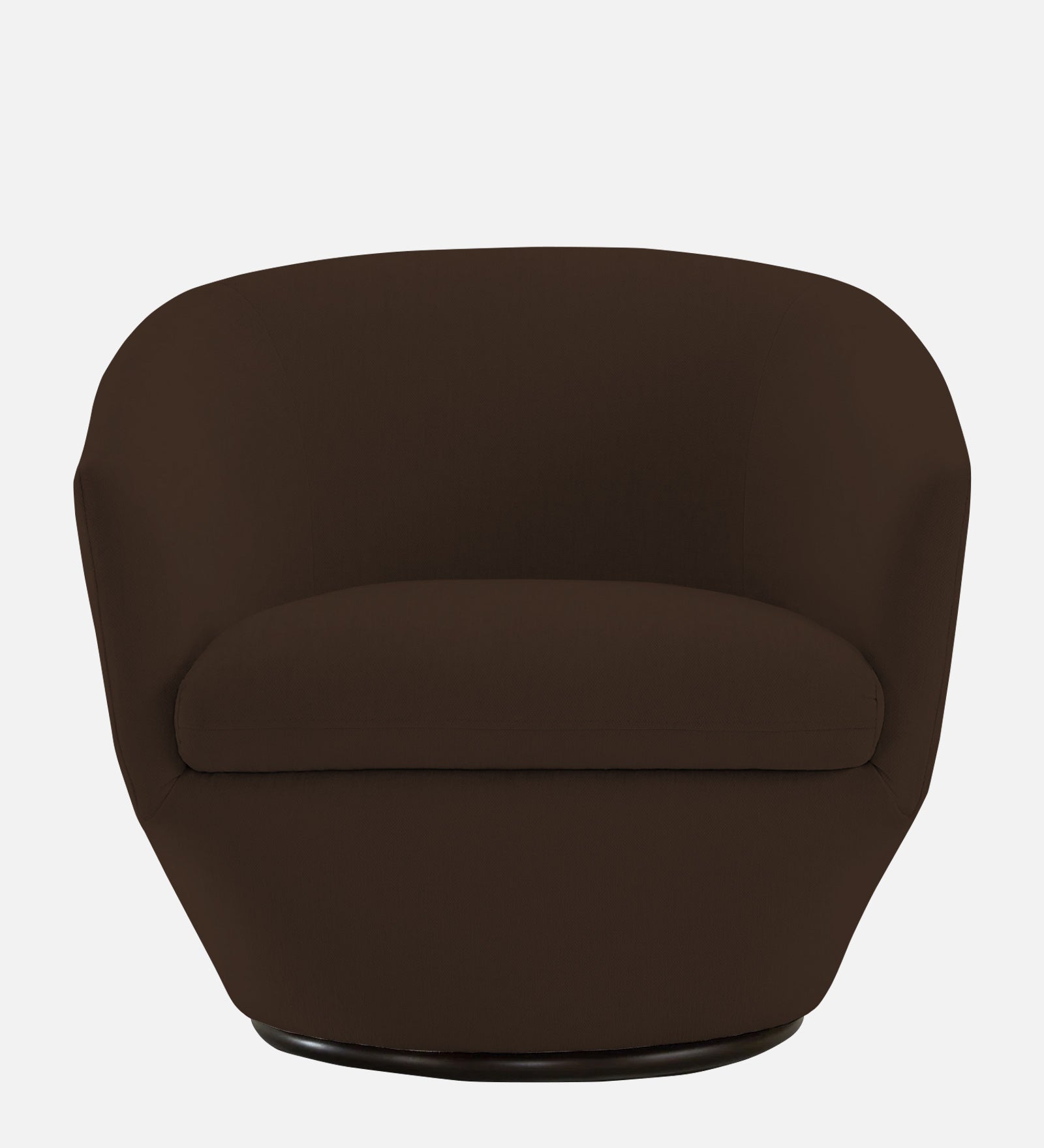 Haddie Velvet Swivel Chair In Cholocate Brown Colour - Febonic Living