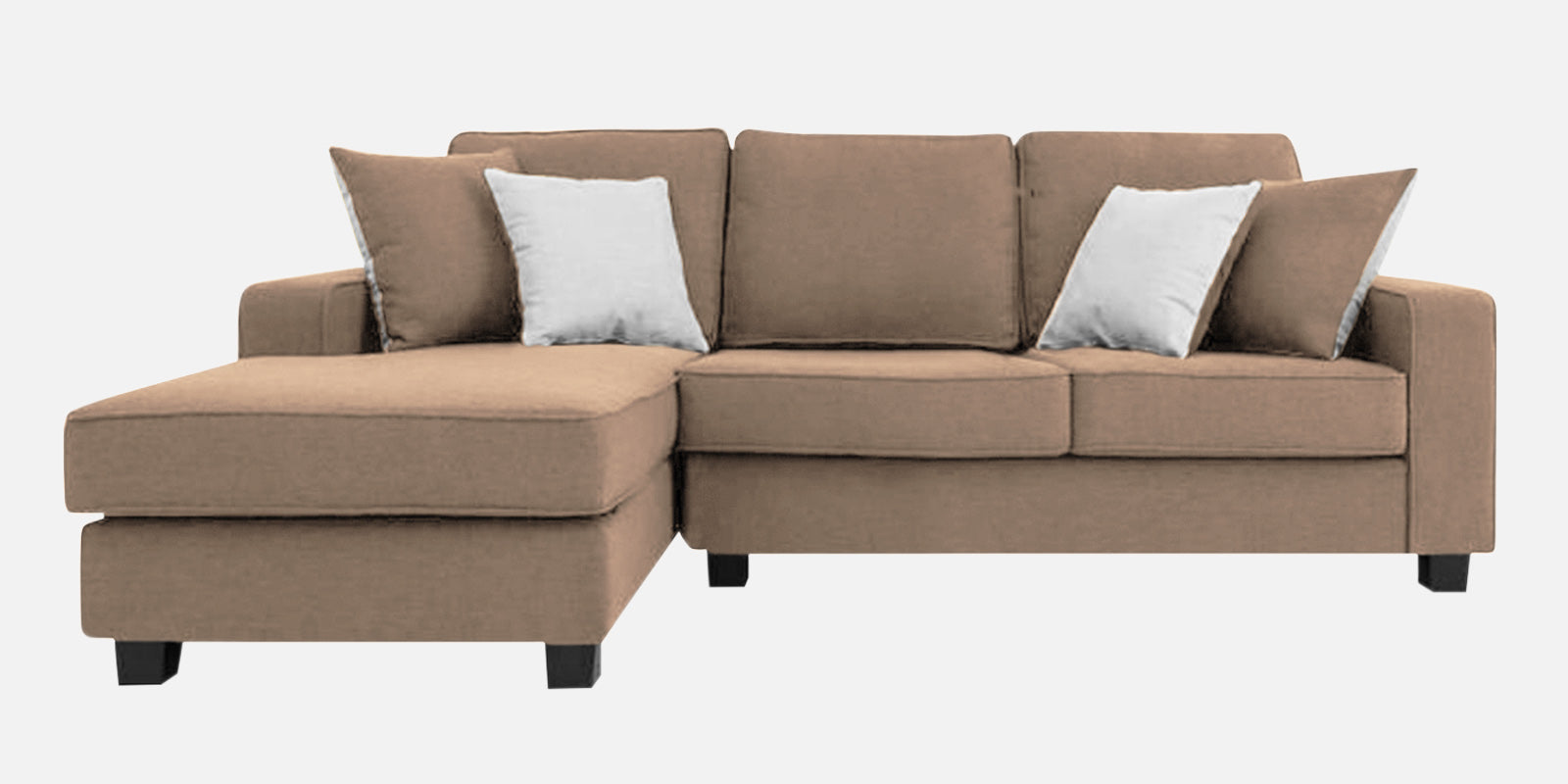 Ladybug Fabric RHS Sectional Sofa (2+Lounger) In Cookie Beige Colour - Febonic Living