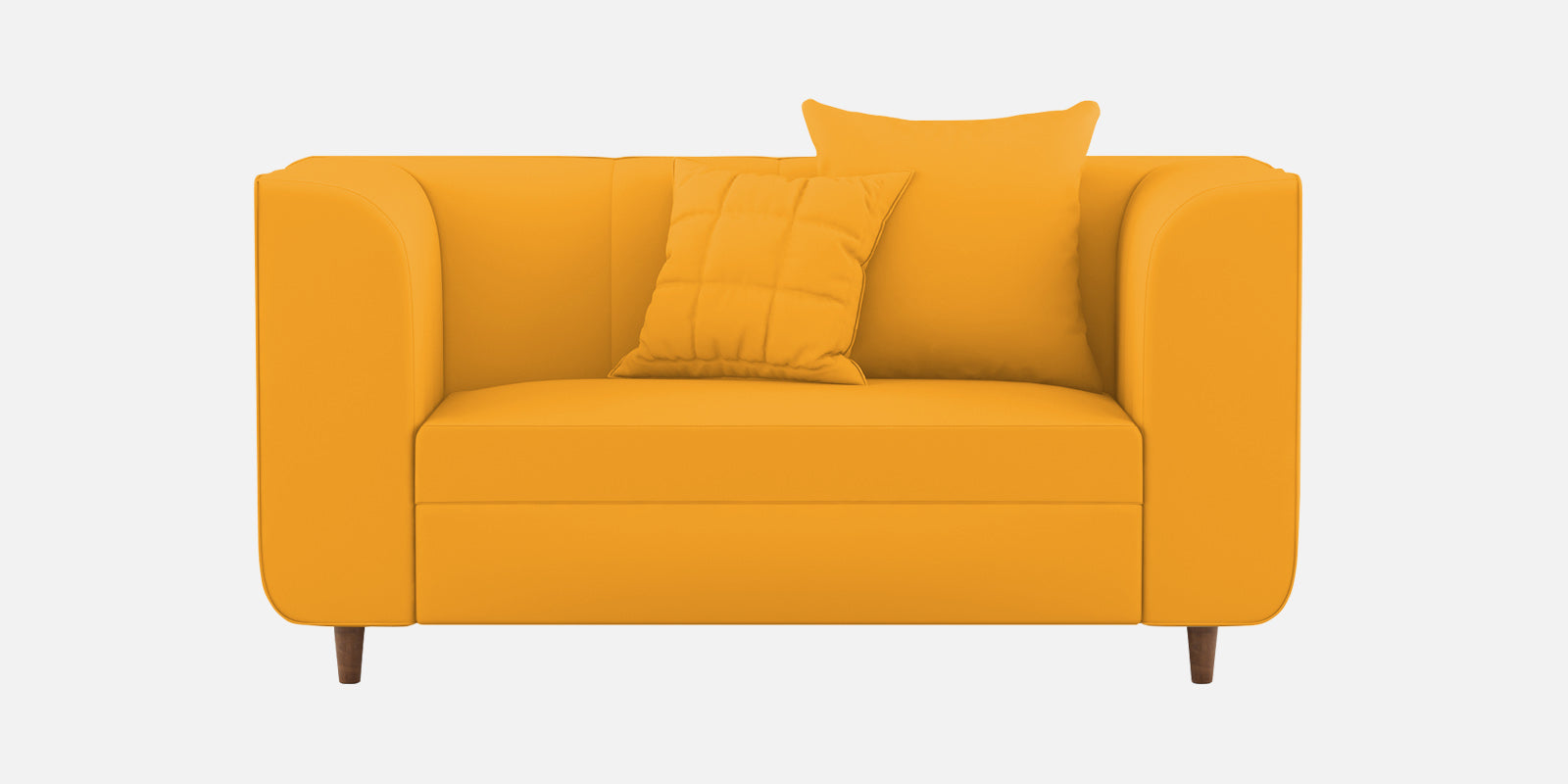Sumo Velvet 2 Seater Sofa In Safforn Yellow Colour - Febonic Living