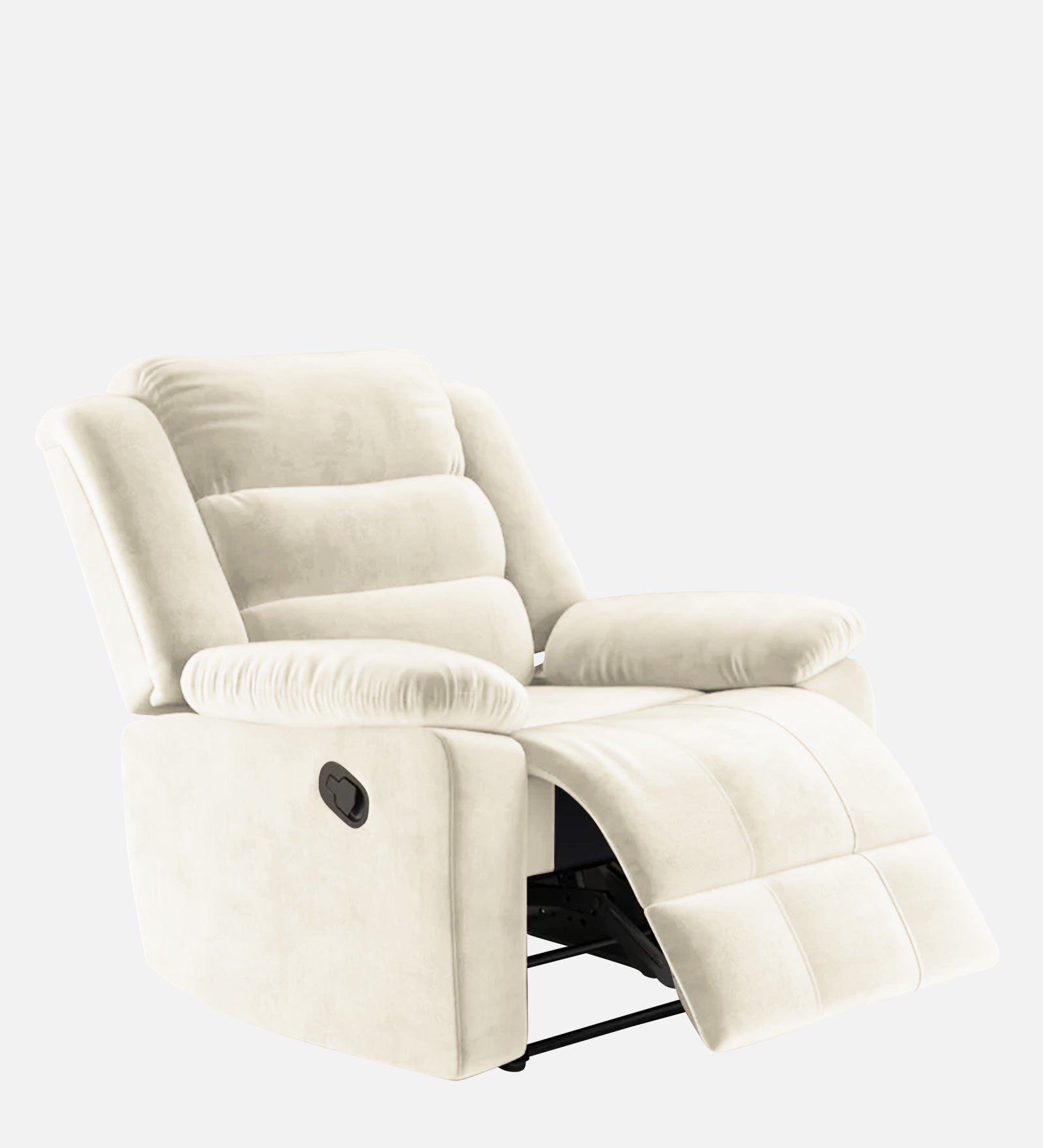 Erra Fabric 1 Seater Motorized Recliner In Ivory Cream Colour - Febonic Living