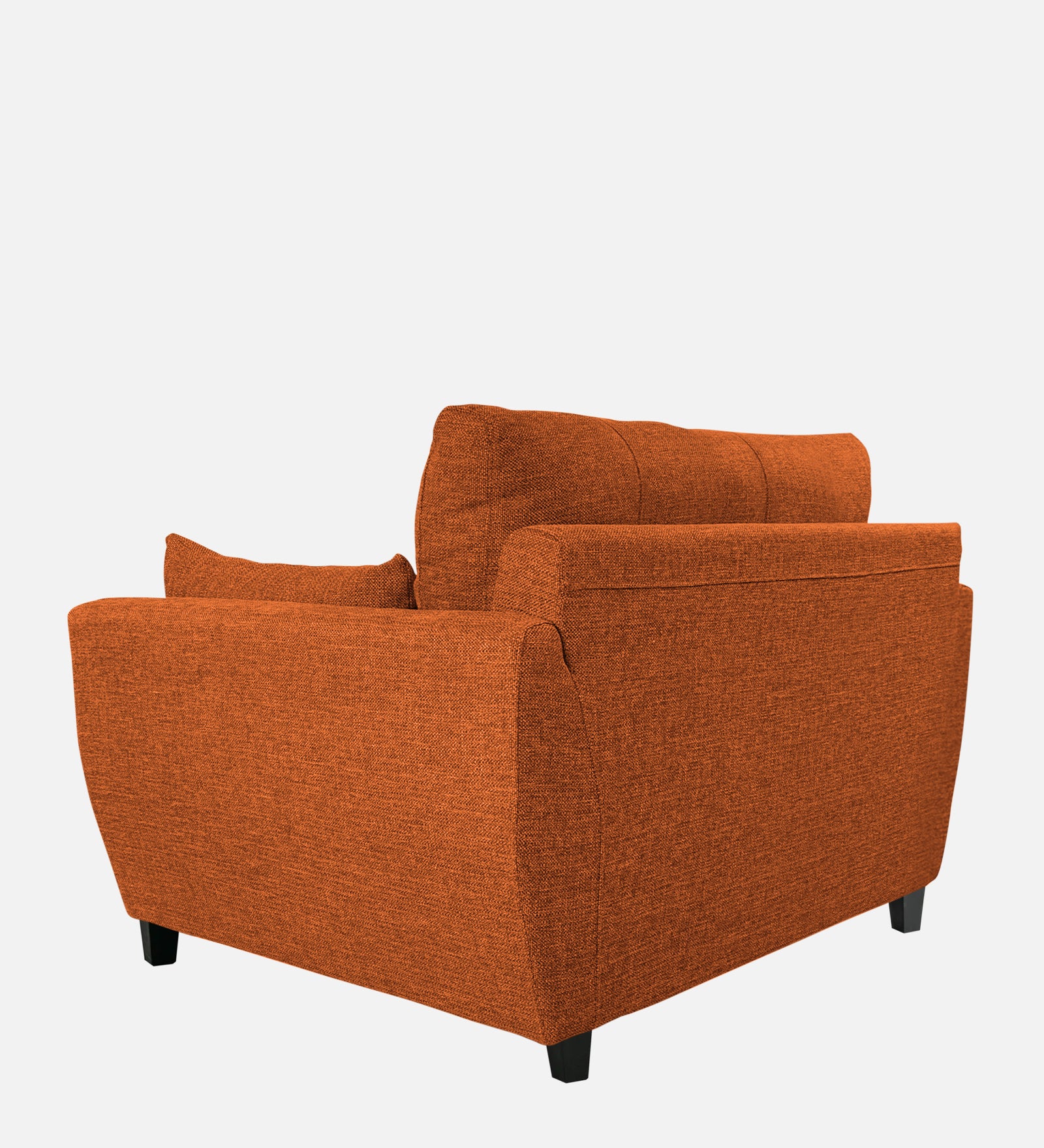 Mario Fabric 1 Seater Sofa In Vivid Orange Colour - Febonic Living