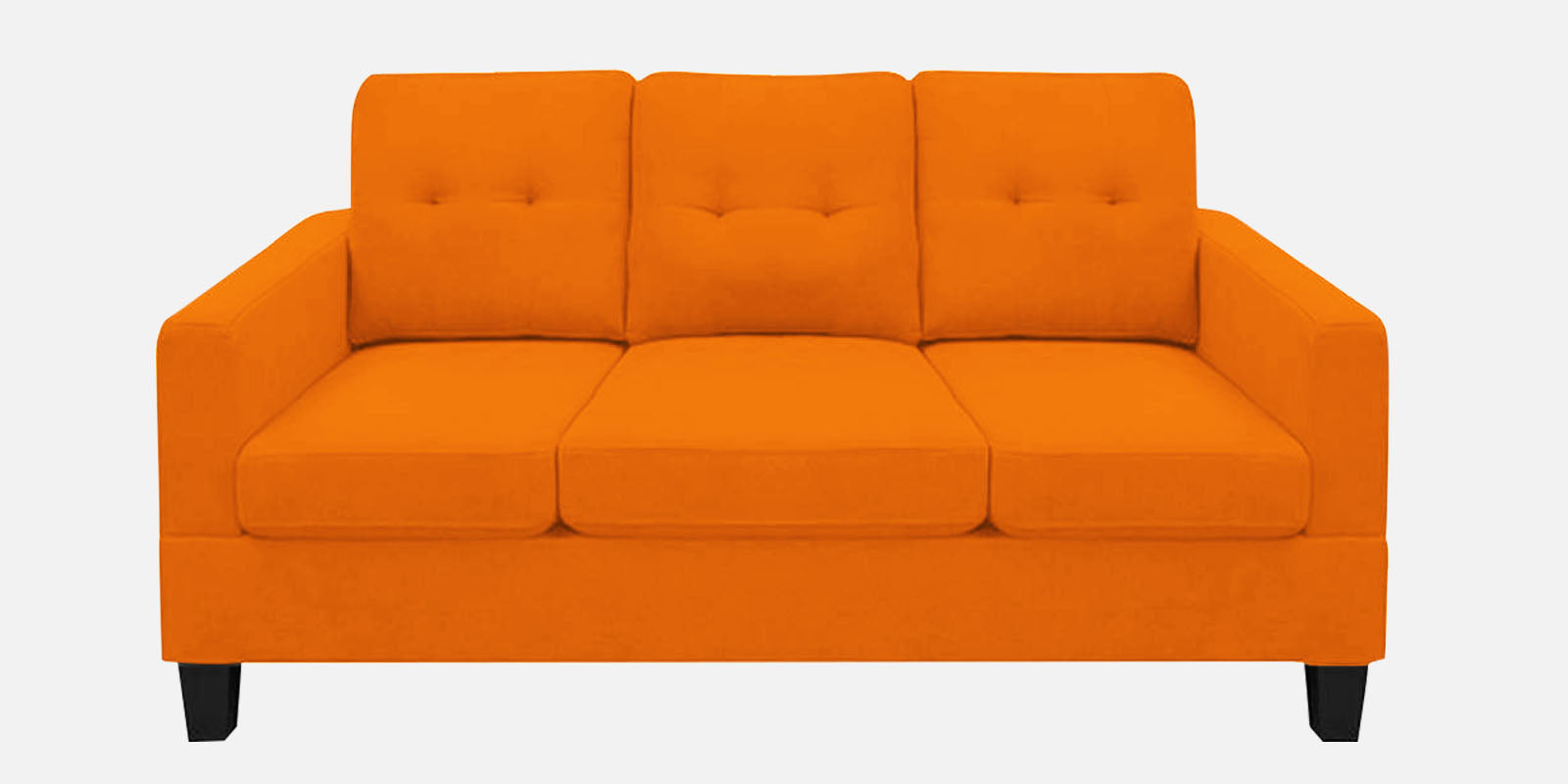 Thomas Fabric 3 Seater Sofa In Vivid Orange Colour - Febonic Living