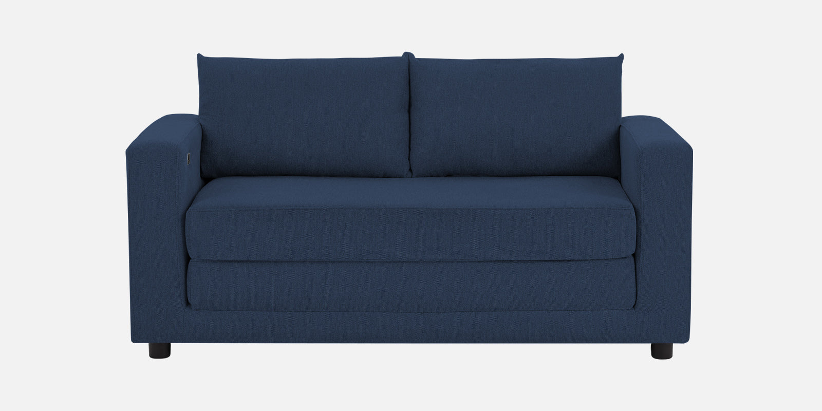 Roman Fabric 3 Seater Foldable Sofa Cum Bed In Denim Blue Colour With USB Portable Type - Febonic Living