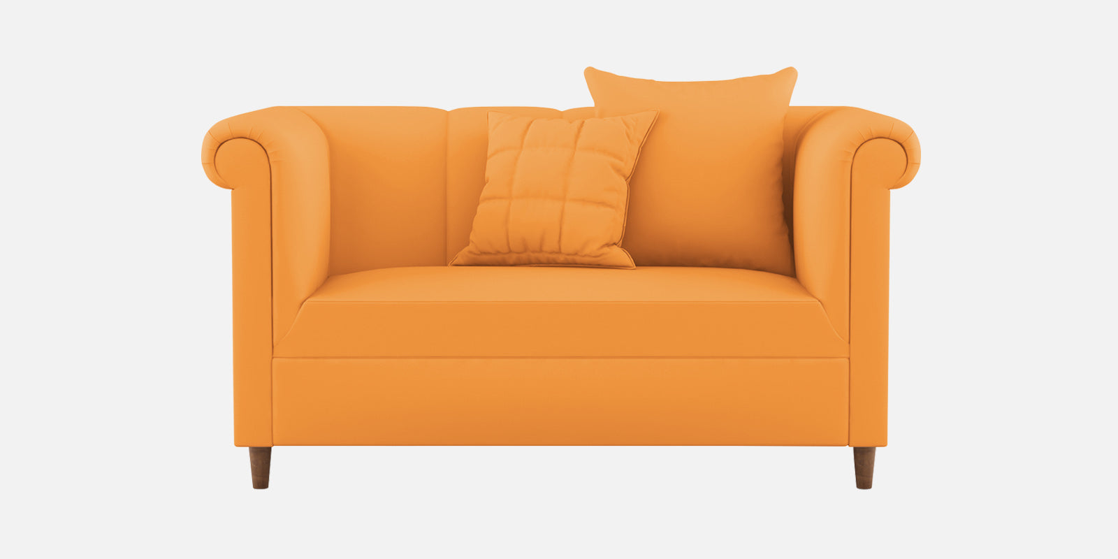 Rubi Velvet 2 Seater Sofa In Tangerine orange Colour - Febonic Living