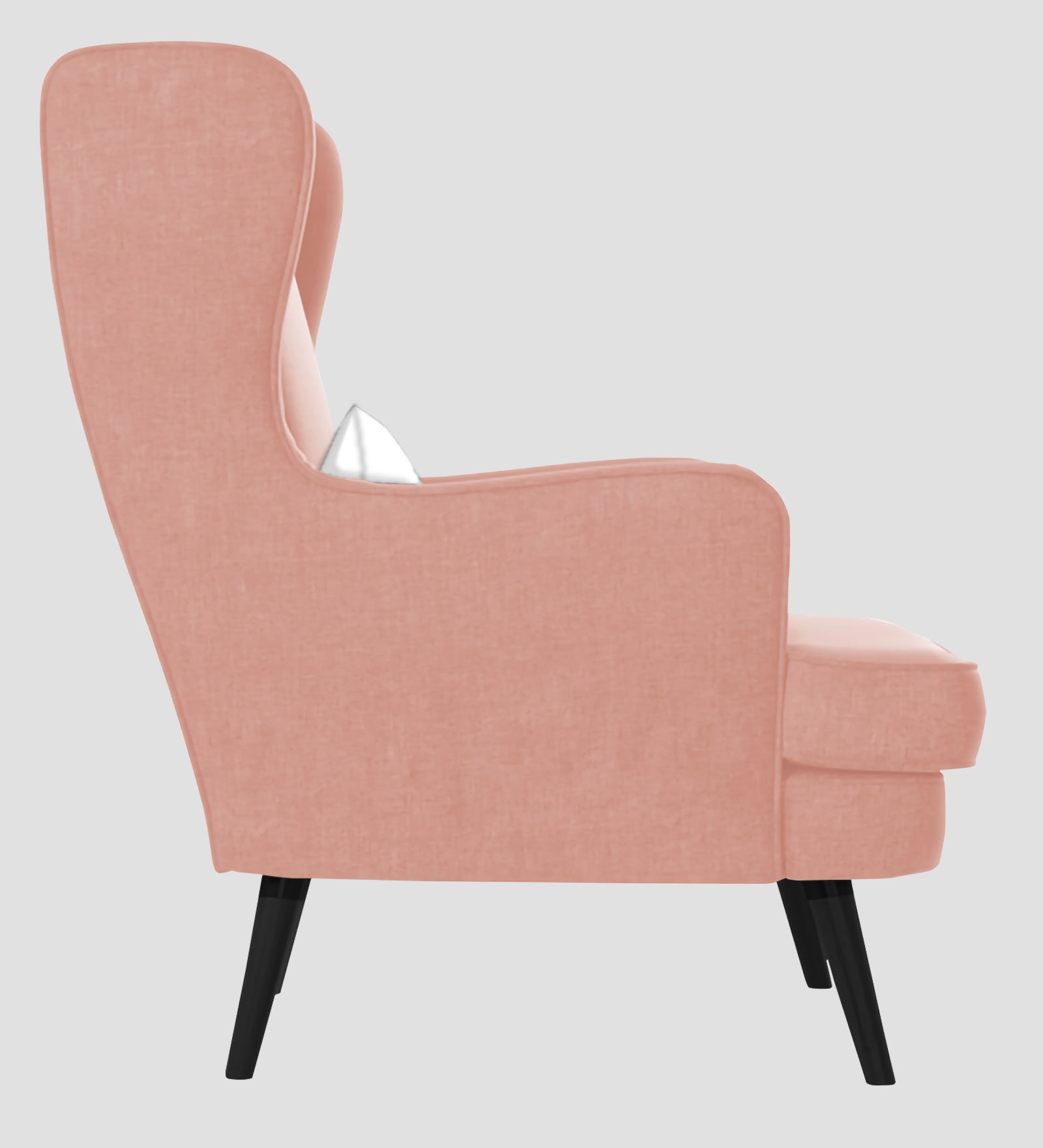 Niya Velvet Wing Chair In Blush Pink Colour - Febonic Living