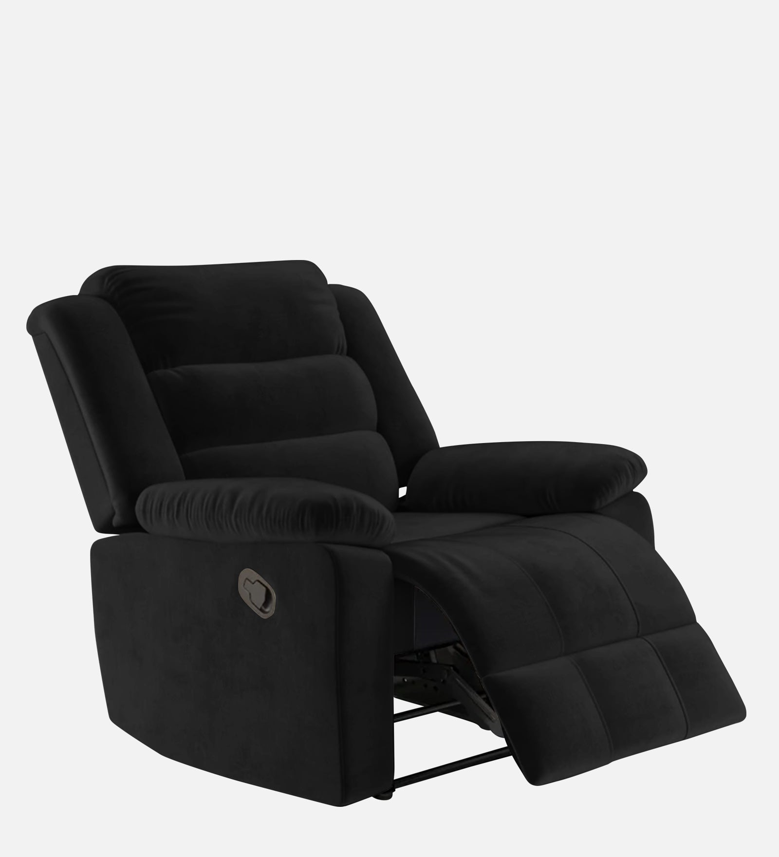 Erra Fabric 1 Seater Motorized Recliner In Zed Black Colour - Febonic Living