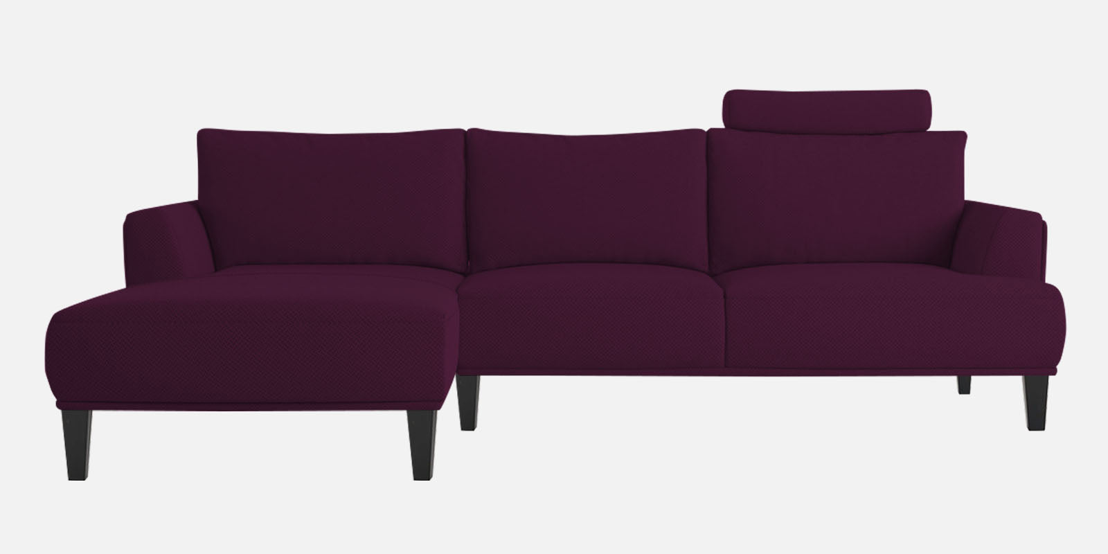 Como Fabric RHS Sectional Sofa (3+Lounger) in Greek Purple Colour