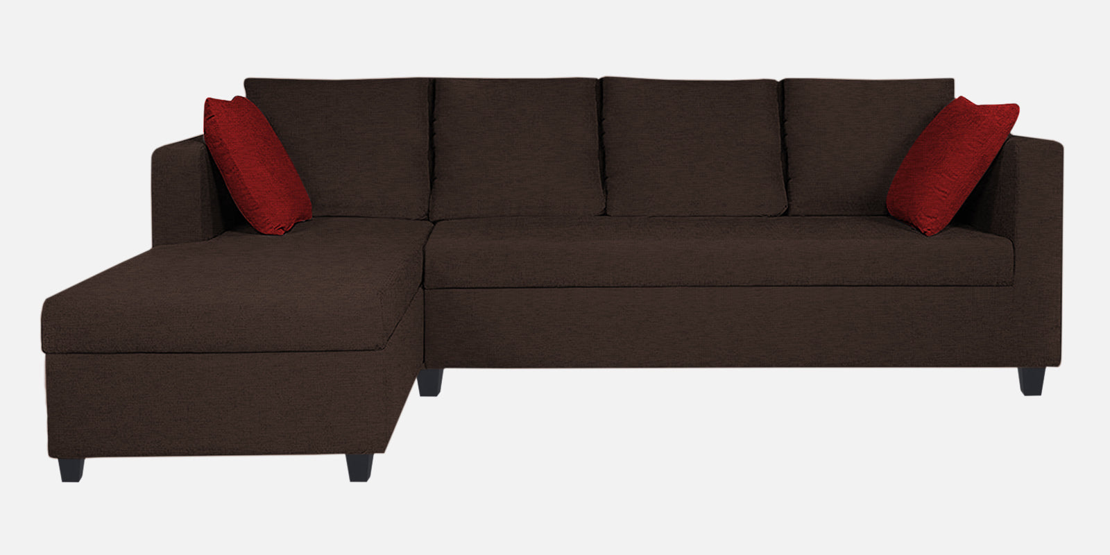 Nebula Fabric RHS Sectional Sofa (3+Lounger) In Coffee Brown Colour - Febonic Living