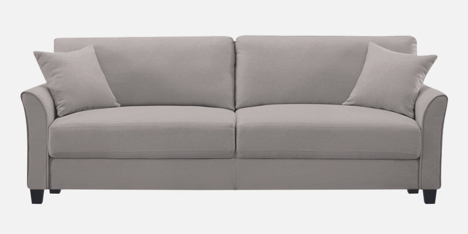 Daroo Velvet 3 Seater Sofa In Pearl Grey Colour - Febonic Living