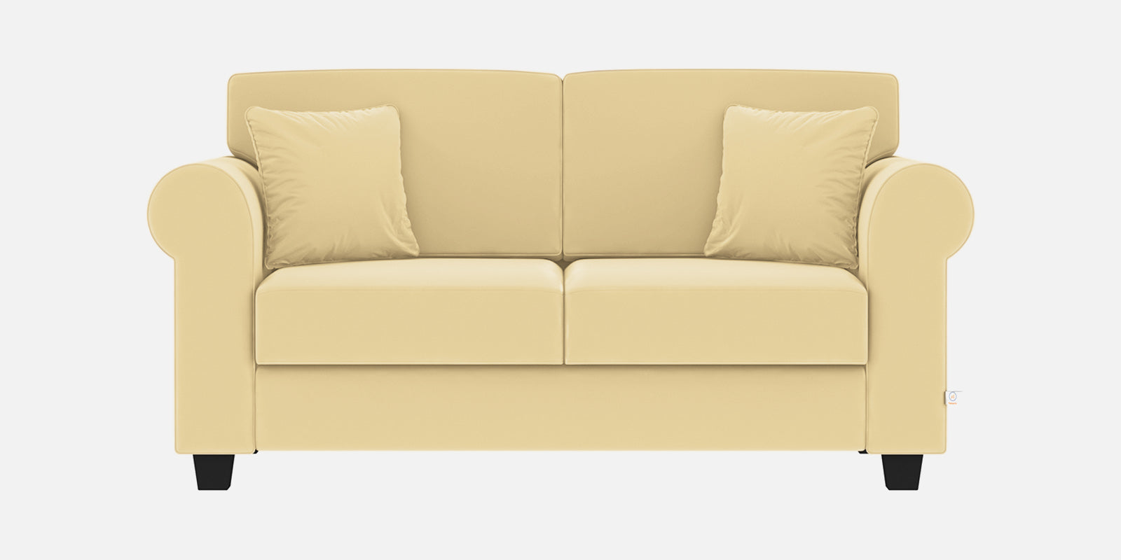 Numonk Velvet 2 Seater Sofa In Sandy Beige Colour - Febonic Living