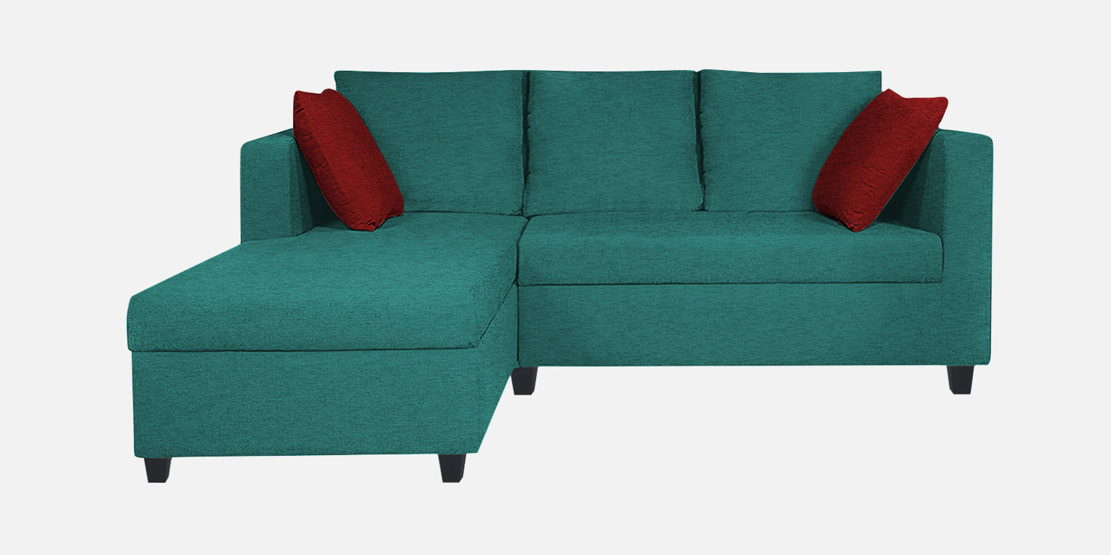 Nebula Fabric RHS Sectional Sofa (2+Lounger) In Sea Green Colour - Febonic Living