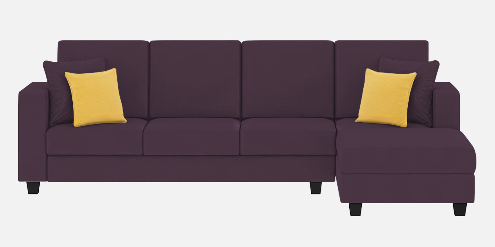 Nabi Fabric LHS Sectional Sofa (3+Lounger) In Greek Purple Colour - Febonic Living