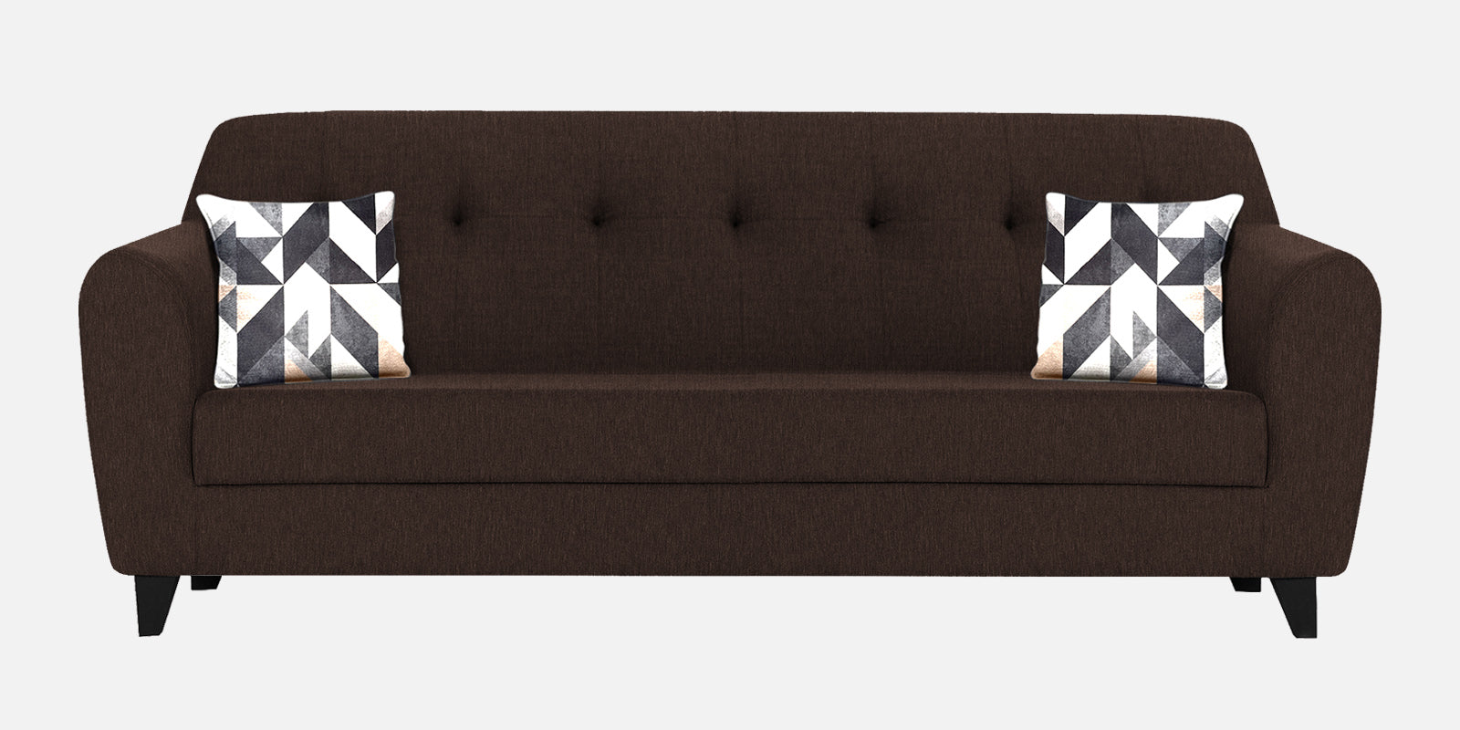 Melaan Fabric 3 Seater Sofa In Coffee Brown Colour - Febonic Living