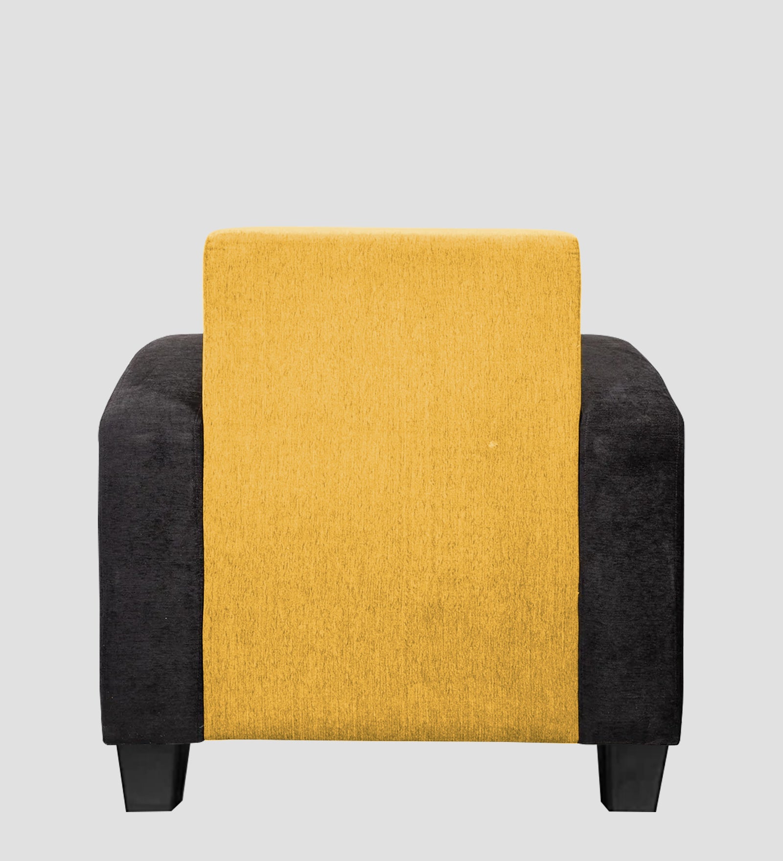Alex Fabric 1 Seater Sofa In Bold Yellow Colour - Febonic Living