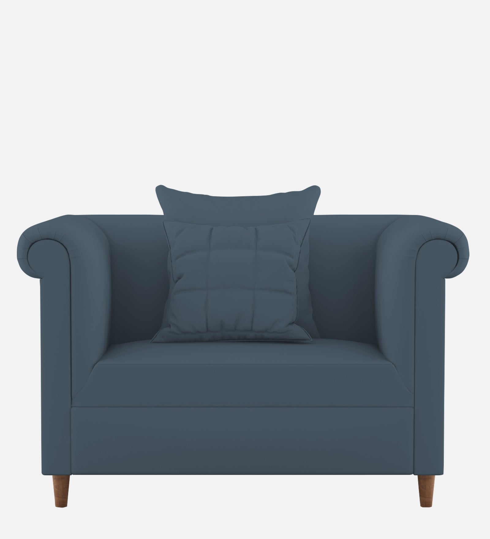 Rubi Velvet 1 Seater Sofa In Oxford Blue Colour - Febonic Living