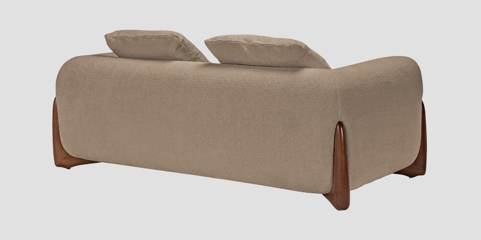 Boko Boucle 2 Seater Sofa In Mushroom Beige Colour - Febonic Living