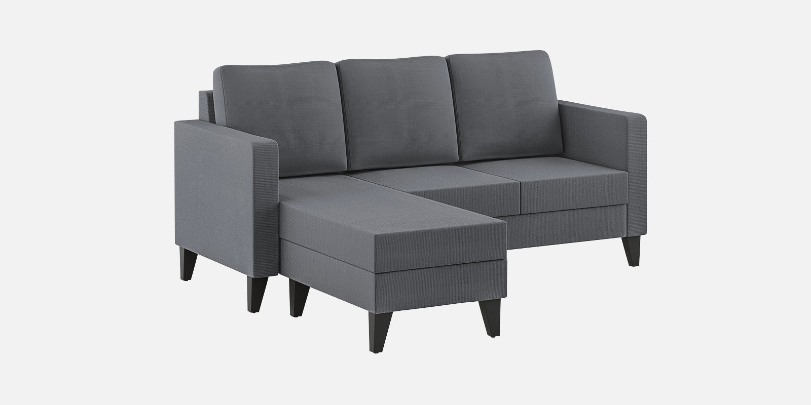 Nori Fabric RHS Sectional Sofa (2+Lounger) In Maba Grey Colour - Febonic Living