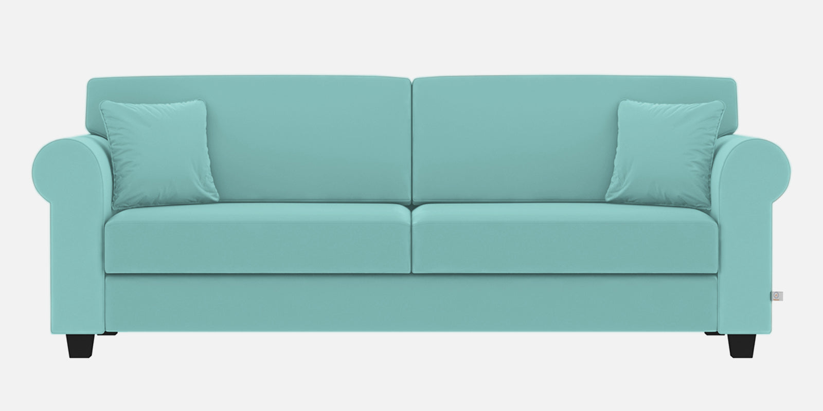Numonk Velvet 3 Seater Sofa In Barmunda Aqua Colour - Febonic Living